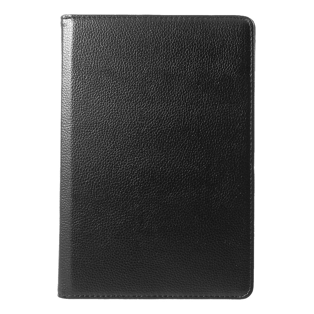 Cas de Couverture de Coque en Cuir de Peau Litchi Avec Support de Rotation à 360 Degrés Pour Huawei MediaPad T5 10 - le Noir