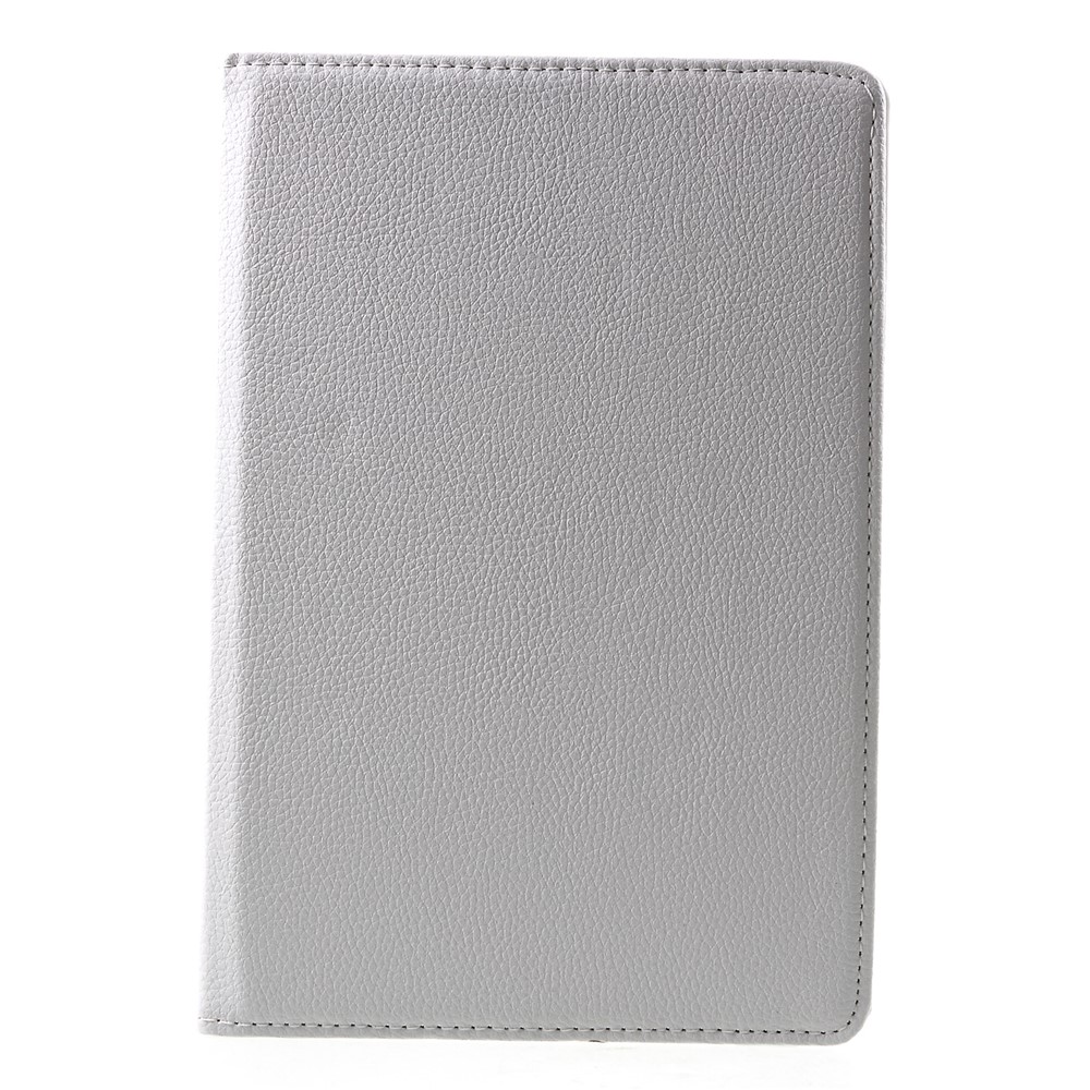 Cas de Couverture de Coque en Cuir de Peau Litchi Avec Support de Rotation à 360 Degrés Pour Huawei MediaPad T5 10 - Blanche