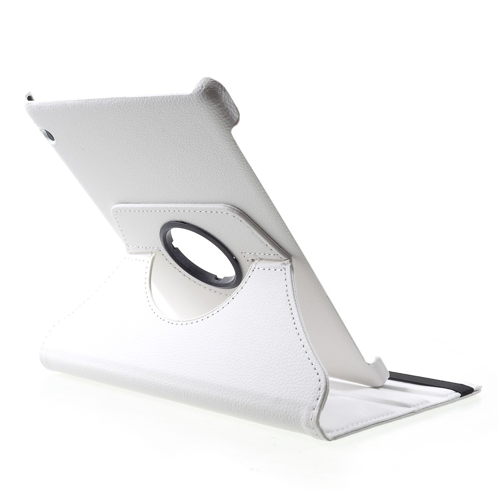 Litchi Skin Leather Case Cover with Rotating Stand for Huawei MediaPad T5 10 - White-5