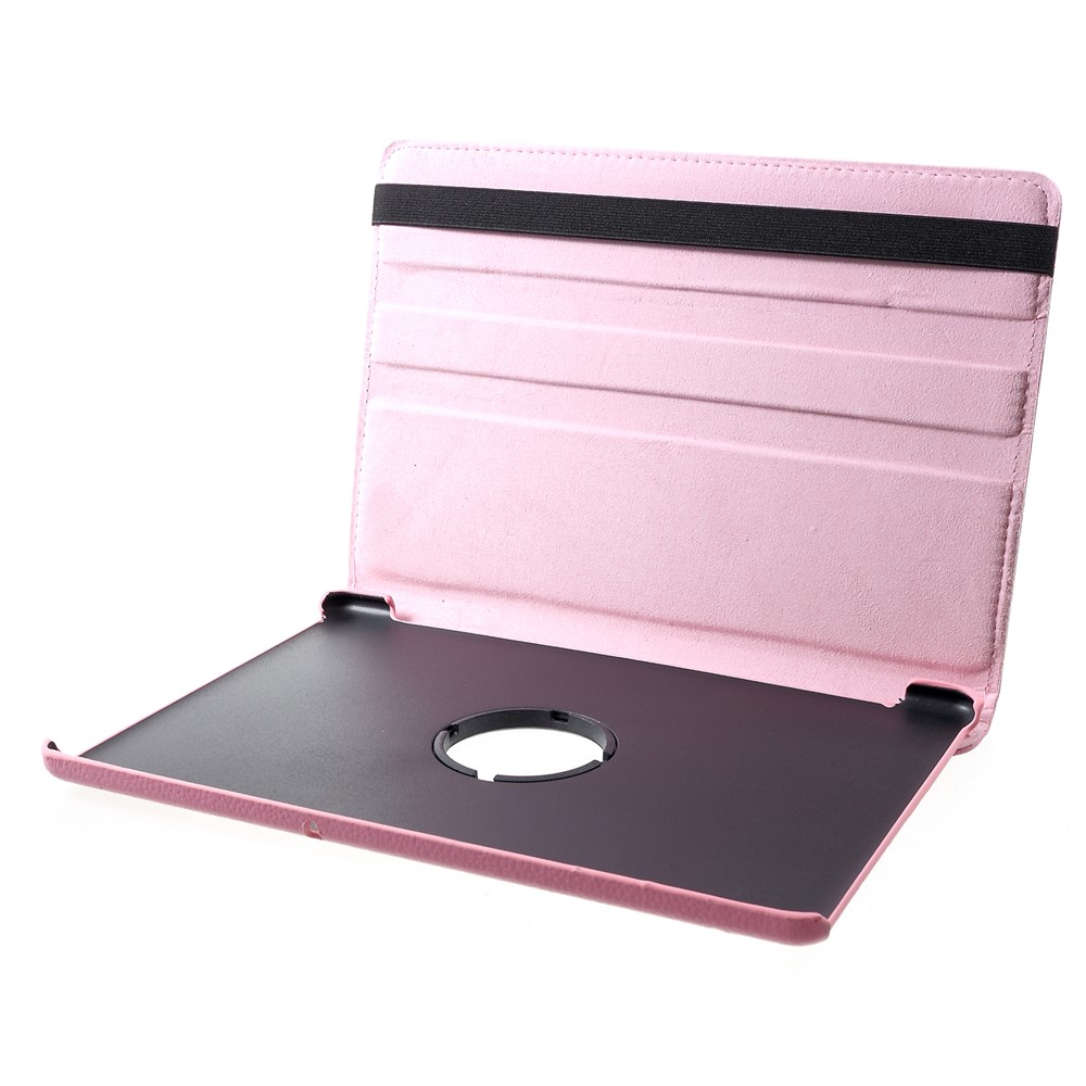 Litchi Skin 360-Degree Rotating Stand Leather Case for Huawei MediaPad T5 10 - Pink-6