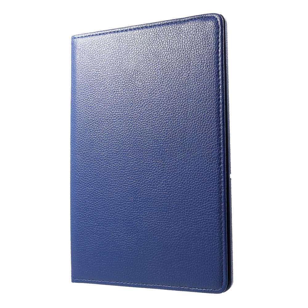 Litchi Skin 360-Degree Rotating Stand Leather Shell Case for Huawei MediaPad T5 10 - Dark Blue-3