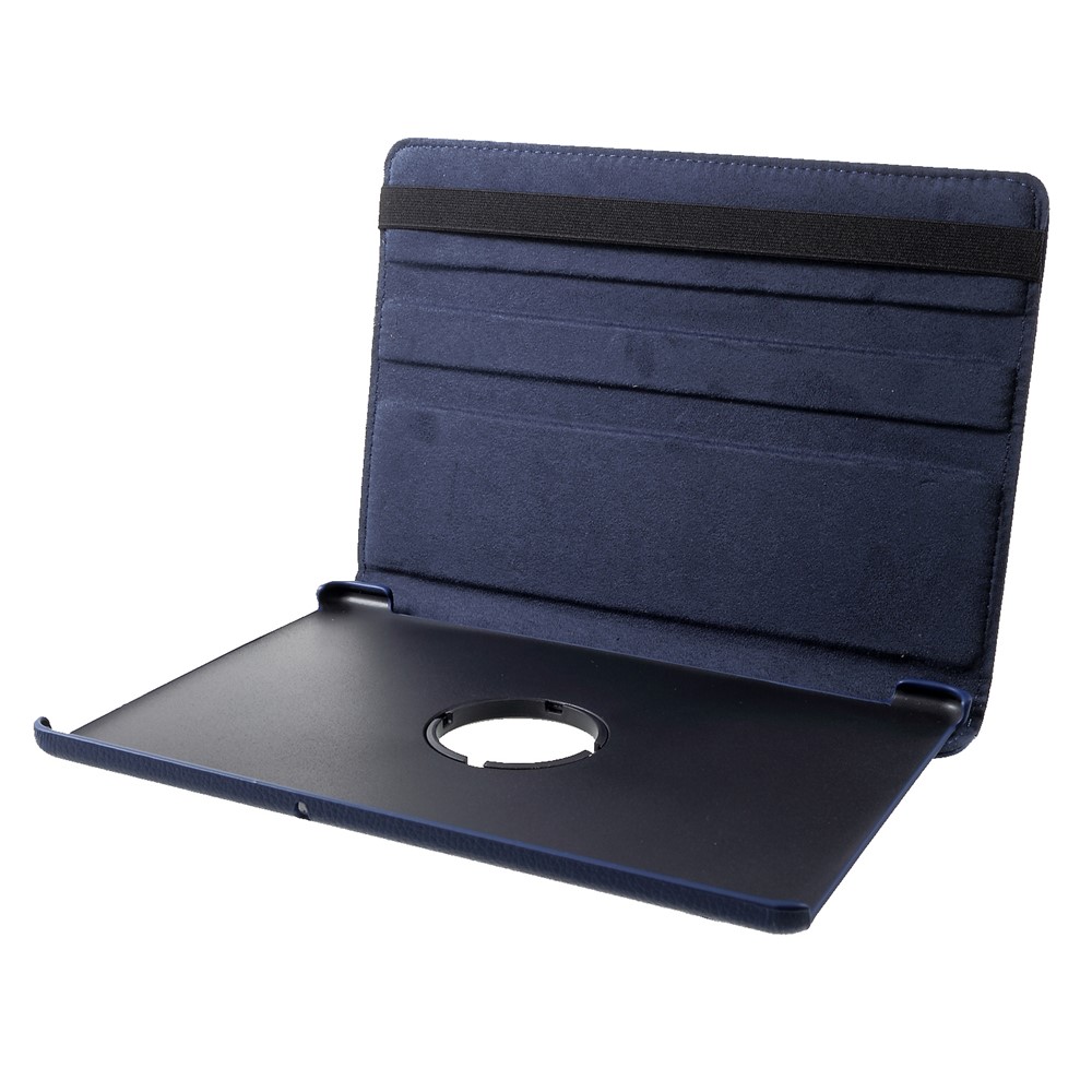 Litchi Skin 360-Degree Rotating Stand Leather Shell Case for Huawei MediaPad T5 10 - Dark Blue-6