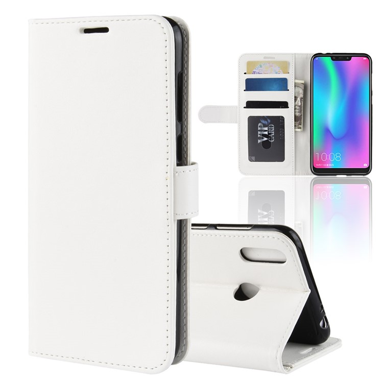 Crazy Horse Texture Wallet Stand Leather Mobile Cover for Huawei Honor 8C - White-1