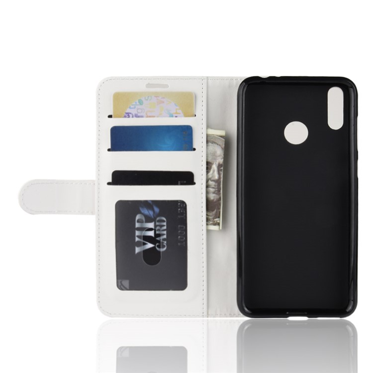 Crazy Horse Texture Wallet Stand Leather Mobile Cover for Huawei Honor 8C - White-4