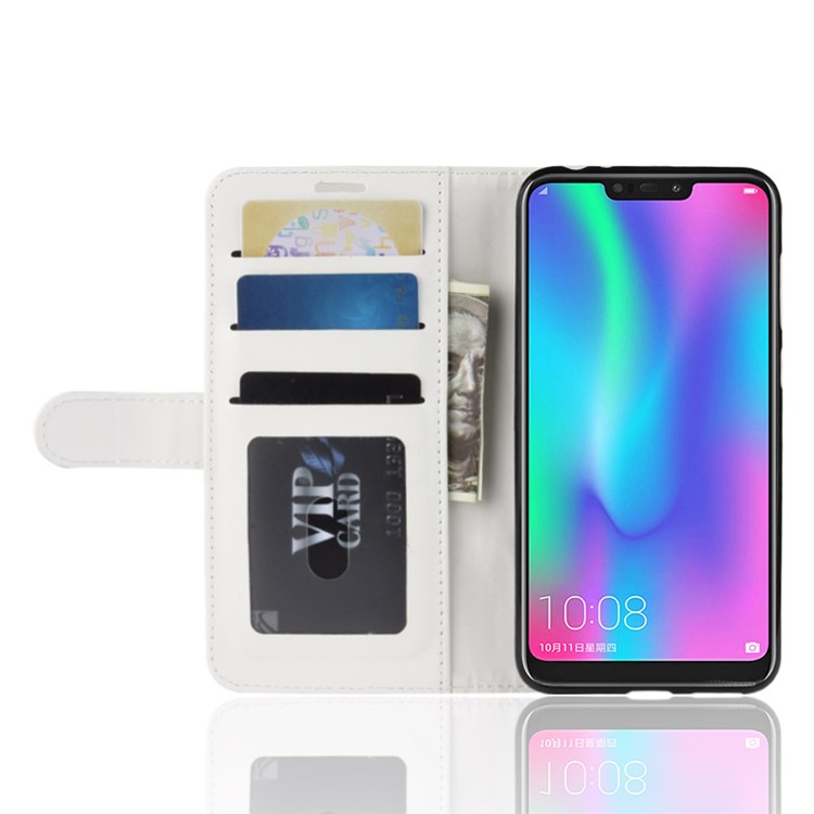 Crazy Horse Texture Wallet Stand Leather Mobile Cover for Huawei Honor 8C - White-6