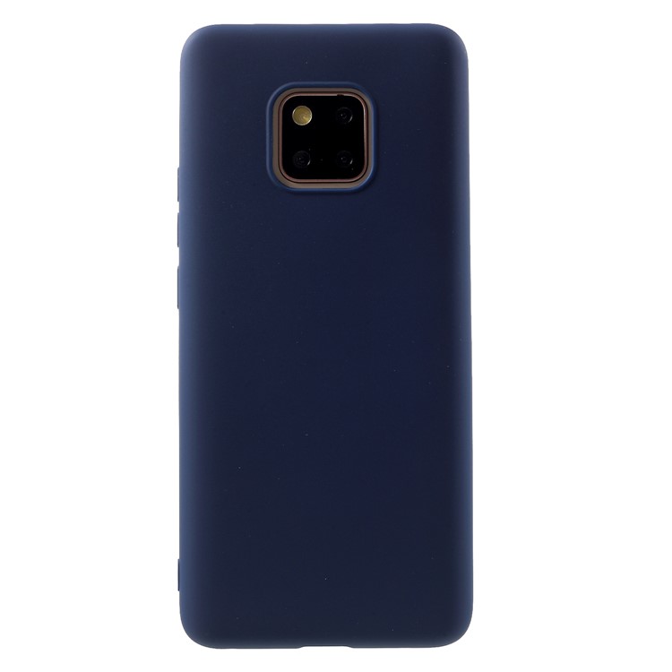Double-sided Matte TPU Mobile Phone Case for Huawei Mate 20 Pro - Dark Blue-1