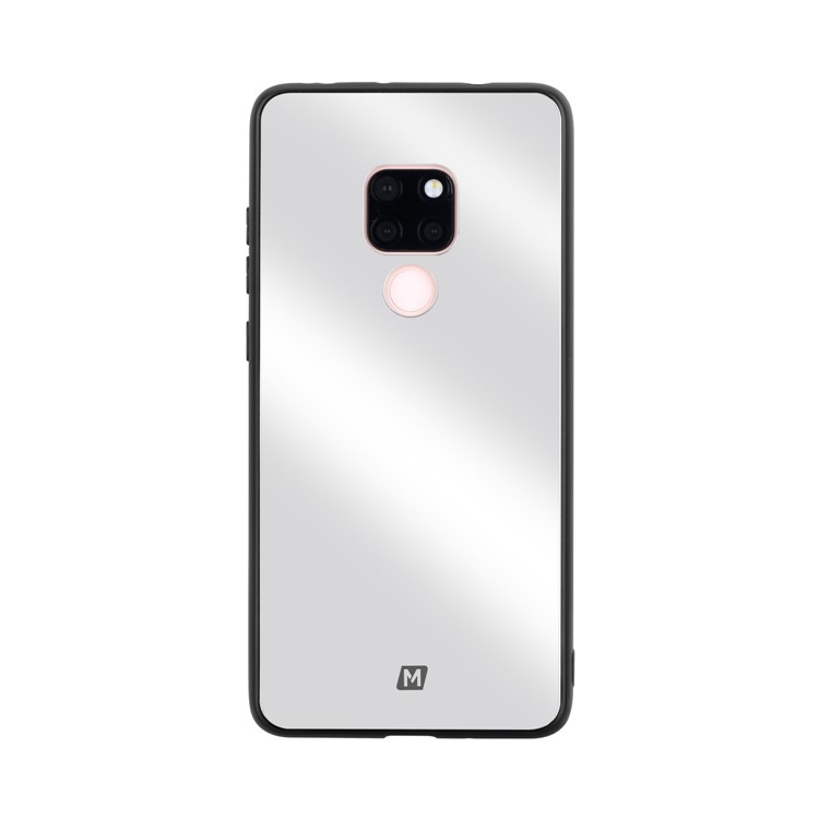 MOMAX Mirror Case Tempered Glass Back + TPU Hybrid Case for Huawei Mate 20 - Silver-4