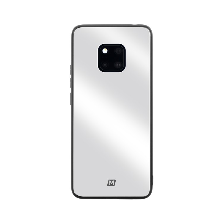 MOMAX Mirror Case Tempered Glass Back + TPU Hybrid Case for Huawei Mate 20 Pro - Silver-4