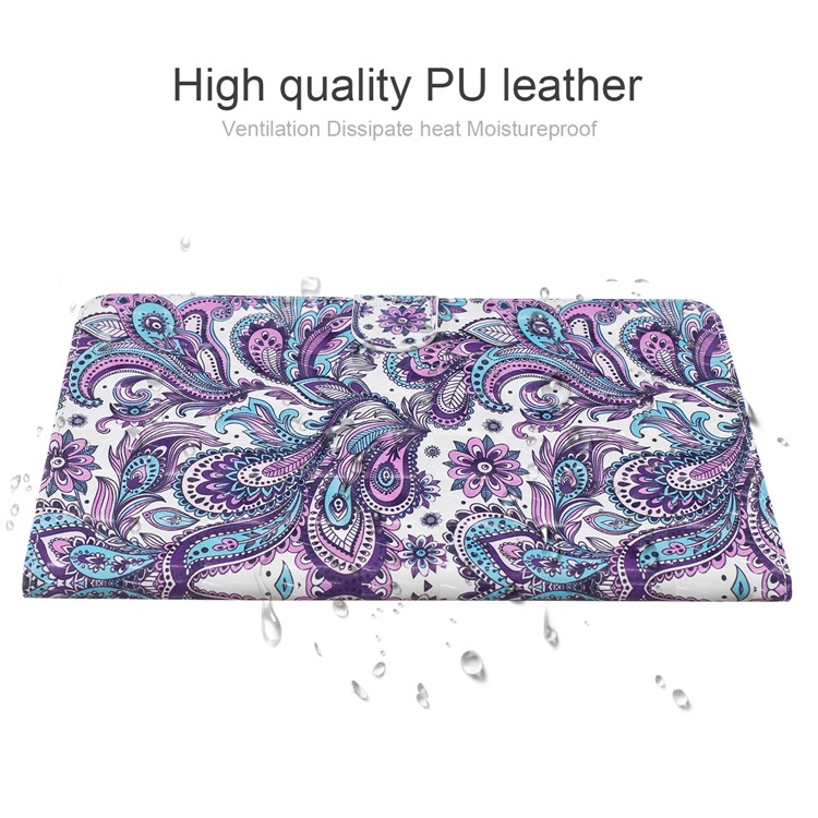 Light Spot Decor Patterned Wallet Leather Smart Cover for Huawei MediaPad M5 lite 10 - Colorized Flowers-7