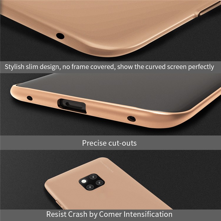 X-LEVEL Knight Series Matte Hard PC Back Shell for Huawei Mate 20 Pro - Gold-6