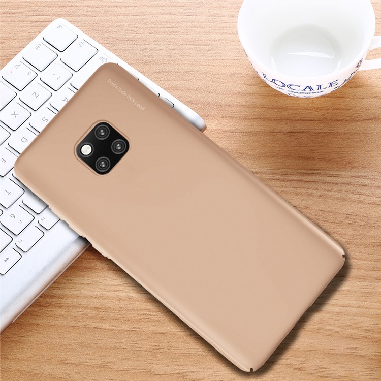 X-LEVEL Knight Series Matte Hard PC Back Shell for Huawei Mate 20 Pro - Gold-7