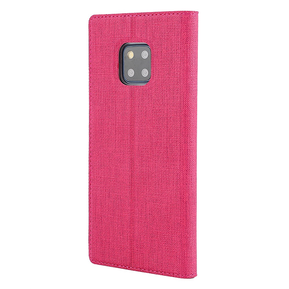 VILI DMX Window View Cross Texture Leather Stand Cover for Huawei Mate 20 Pro - Black-7