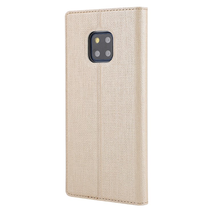 VILI DMX Funda De Piel Con Textura De Ventana Con Vista Cruzada Y Soporte Para Huawei Mate 20 Pro - Oro-2