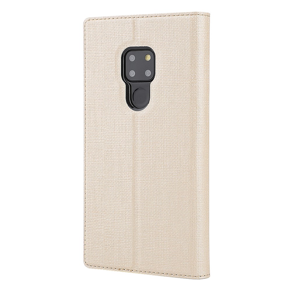 VILI DMX Janela Vista Cruz Textura De Couro Caso De Telefone Celular Para Huawei Mate 20 - Ouro-2