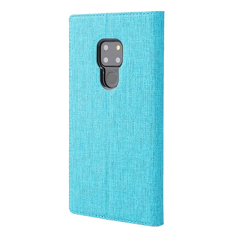VILI DMX Window View Cross Texture Leather Mobile Shell for Huawei Mate 20 - Blue-2