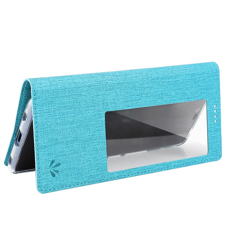 VILI DMX Window View Cross Texture Leather Mobile Shell for Huawei Mate 20 - Blue-4