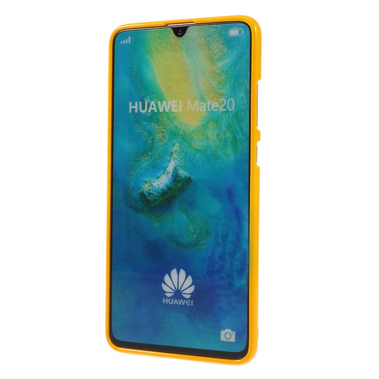 MERCURY GOOSPERY Glitter Powder Soft TPU Mobile Cover for Huawei Mate 20 - Yellow-2