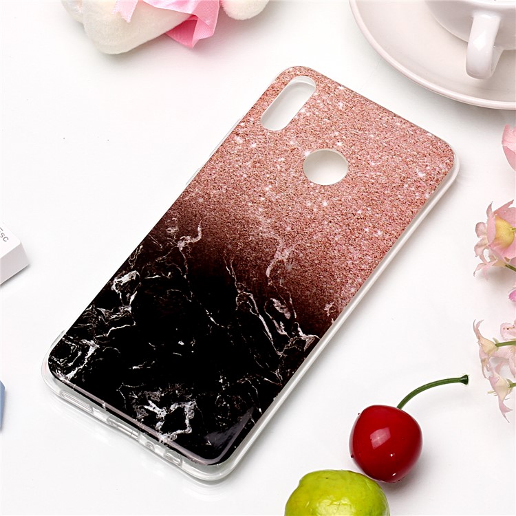 Teste Padrão De Mármore IMD TPU Caso De Telefone Móvel Para Huawei Honor 8X - Estilo J-3
