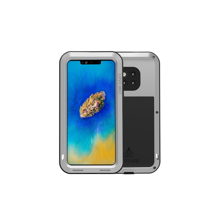 LOVE MEI Dust-proof Shock-proof Splash-proof Defender Phone Shell for Huawei Mate 20 Pro - Silver-1