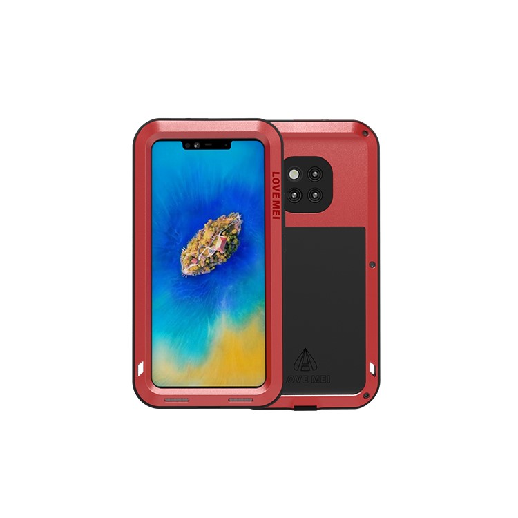 LOVE MEI Dust-proof Shock-proof Splash-proof Defender Protective Casing for Huawei Mate 20 Pro - Red-1