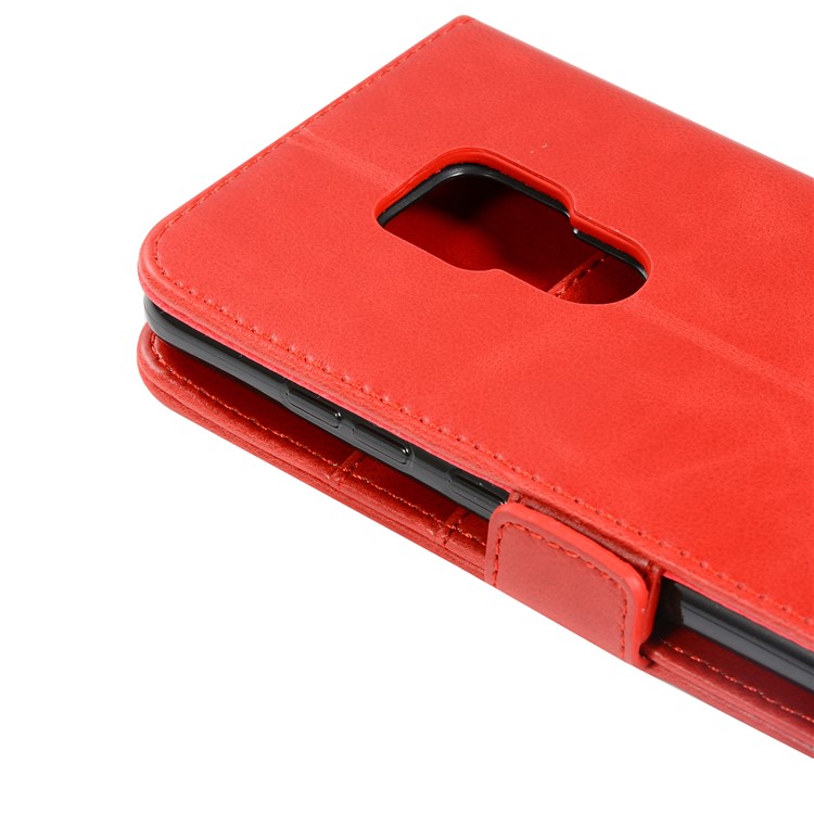 Crazy Horse Leather Wallet Case for Huawei Mate 20 - Red-7