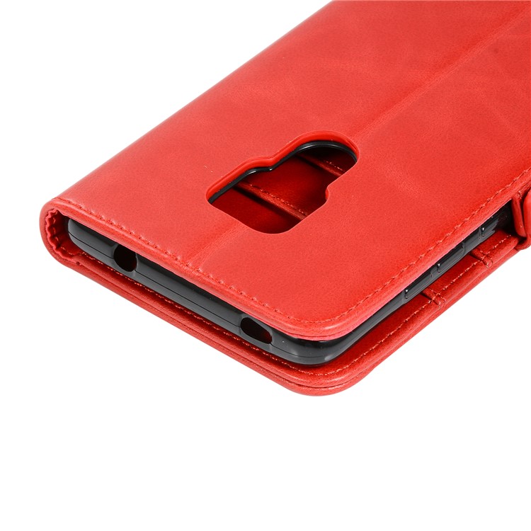 Crazy Horse Leather Wallet Case for Huawei Mate 20 - Red-8