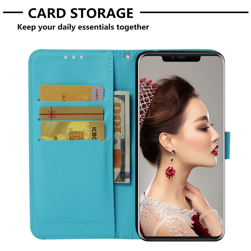 Pattern Printing Leather Magnetic Stand Case for Huawei Mate 20 Pro - Colorful Dream Catcher-6