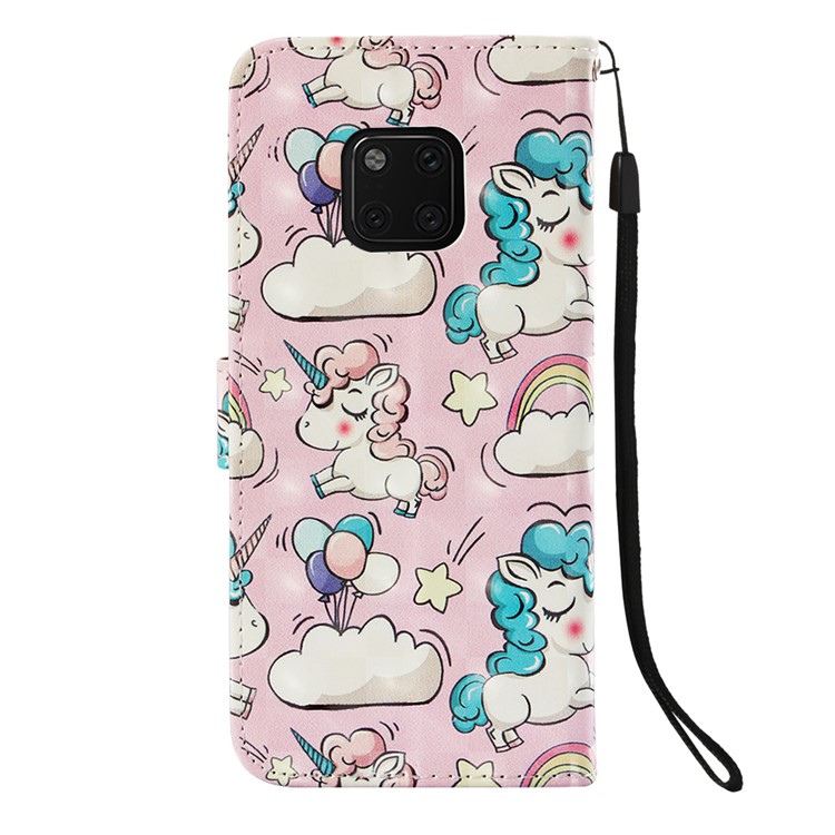 PU Leather Cover Pattern Printing Phone Shell for Huawei Mate 20 Pro - Unicron-3