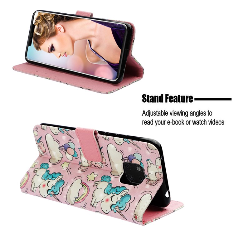 PU Leather Cover Pattern Printing Phone Shell for Huawei Mate 20 Pro - Unicron-4