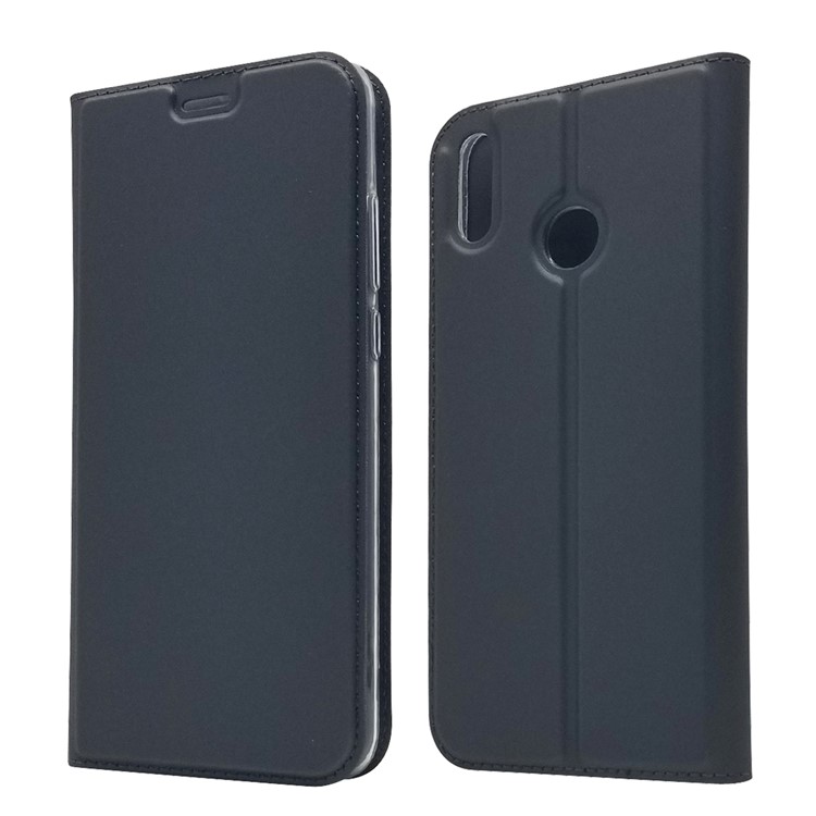 Auto-absorbed Stand Leather Card Holder Mobile Case for Huawei Honor 8X / Honor View 10 Lite - Black-2