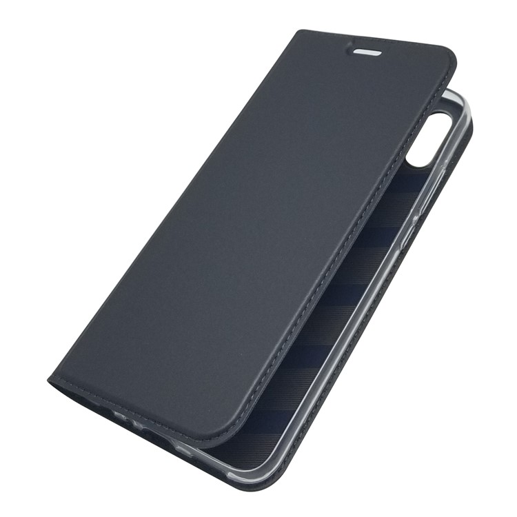 Auto-absorbed Stand Leather Card Holder Mobile Case for Huawei Honor 8X / Honor View 10 Lite - Black-7