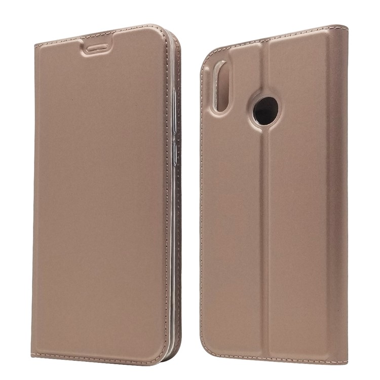Support De Porte-cartes En Cuir Avec Support Auto-absorbant Pour Huawei Honor 8X / Vue D'honneur 10 Lite - Or Rose-2