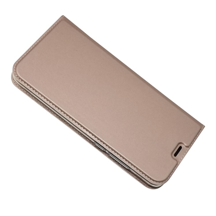 Support De Porte-cartes En Cuir Avec Support Auto-absorbant Pour Huawei Honor 8X / Vue D'honneur 10 Lite - Or Rose-3