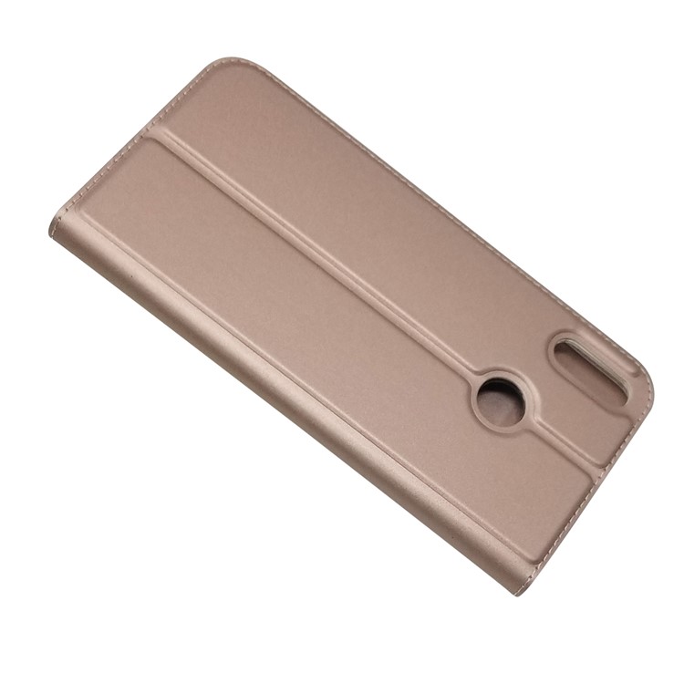 Support De Porte-cartes En Cuir Avec Support Auto-absorbant Pour Huawei Honor 8X / Vue D'honneur 10 Lite - Or Rose-4