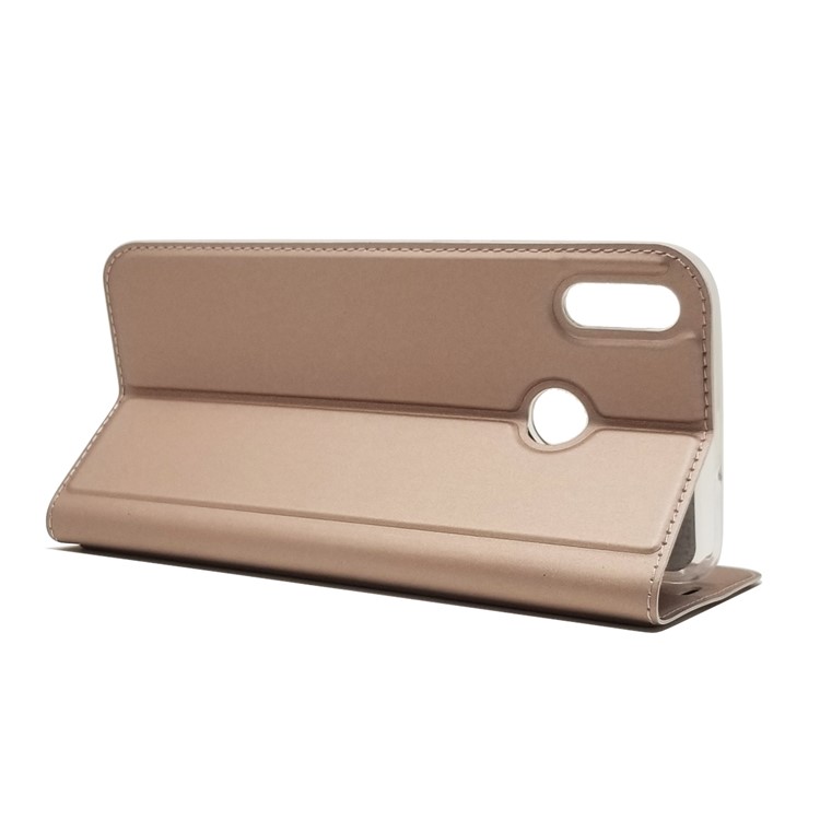Support De Porte-cartes En Cuir Avec Support Auto-absorbant Pour Huawei Honor 8X / Vue D'honneur 10 Lite - Or Rose-6