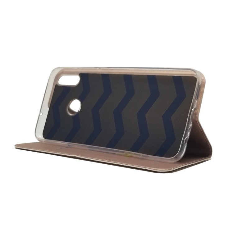 Support De Porte-cartes En Cuir Avec Support Auto-absorbant Pour Huawei Honor 8X / Vue D'honneur 10 Lite - Or Rose-7