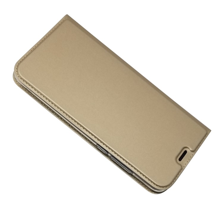 Auto-absorbed Stand Leather Card Holder Mobile Shell for Huawei Honor 8X / Honor View 10 Lite - Gold-3
