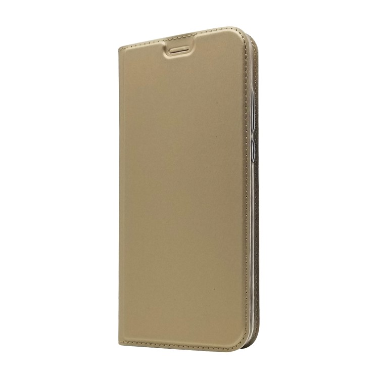 Auto-absorbed Stand Leather Card Holder Mobile Shell for Huawei Honor 8X / Honor View 10 Lite - Gold-7