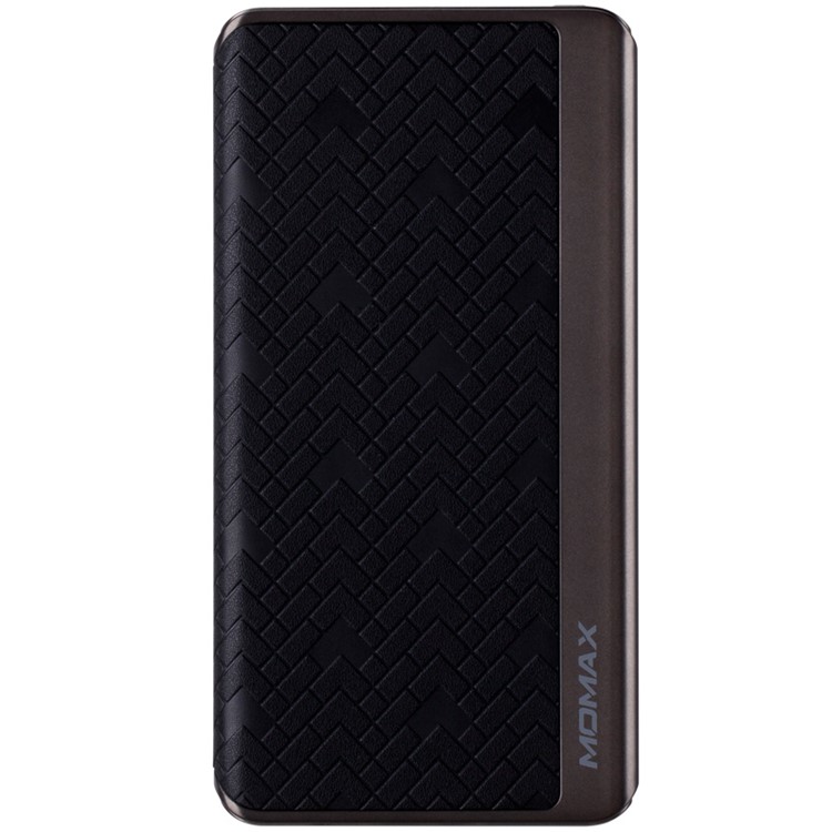 MOMAX MFI Certified iPower Elite+ 2.4A 8000mAh Backup Power Bank Cowhide Leather Skin - Black-2
