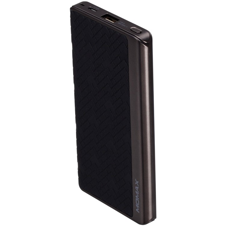 MOMAX MFI Certified iPower Elite+ 2.4A 8000mAh Backup Power Bank Cowhide Leather Skin - Black-4