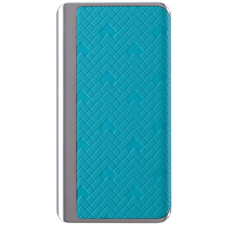 MOMAX MFI Certified iPower Elite+ 2.4A 8000mAh Power Pack Charger Cowhide Leather Skin - Blue-3