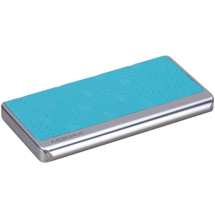 MOMAX MFI Certified iPower Elite+ 2.4A 8000mAh Power Pack Charger Cowhide Leather Skin - Blue-9