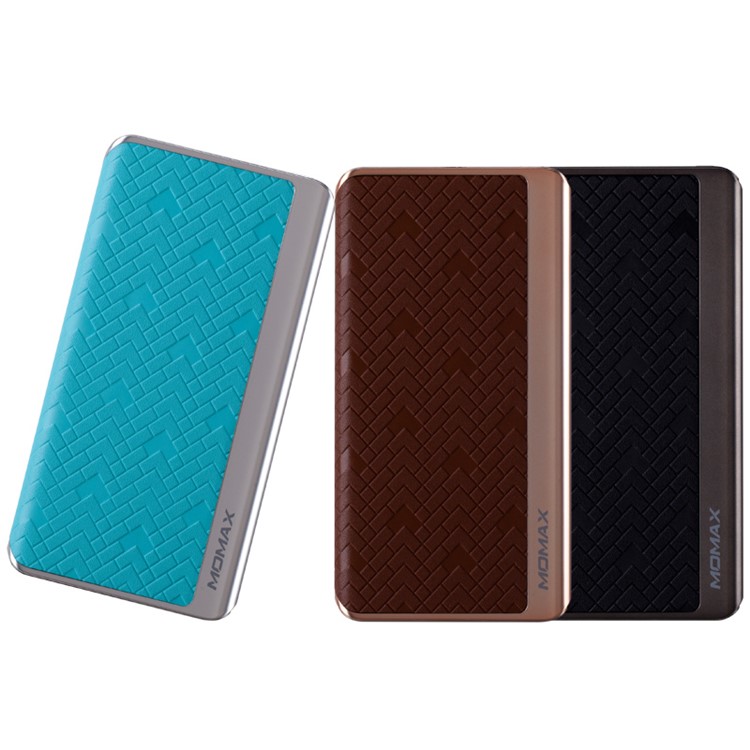 MOMAX MFI Certified iPower Elite+ 2.4A 8000mAh Power Bank Battery Charger Cowhide Leather Skin - Brown-14