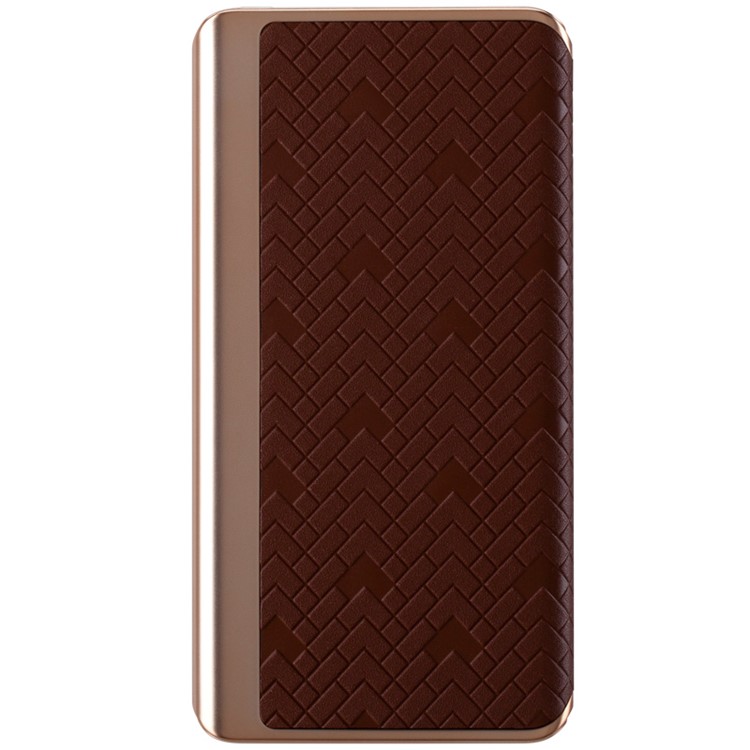 MOMAX MFI Certified iPower Elite+ 2.4A 8000mAh Power Bank Battery Charger Cowhide Leather Skin - Brown-3