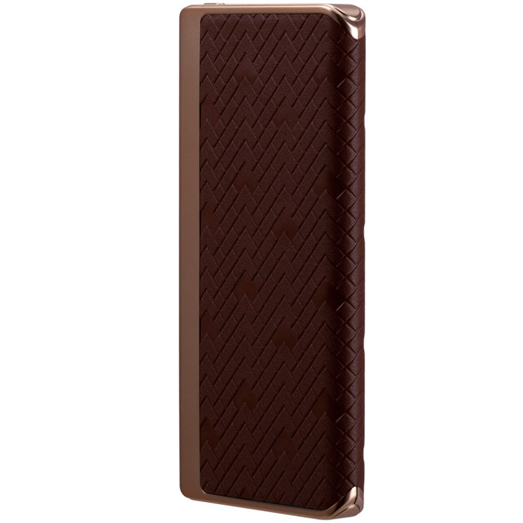 MOMAX MFI Certified iPower Elite+ 2.4A 8000mAh Power Bank Battery Charger Cowhide Leather Skin - Brown-8