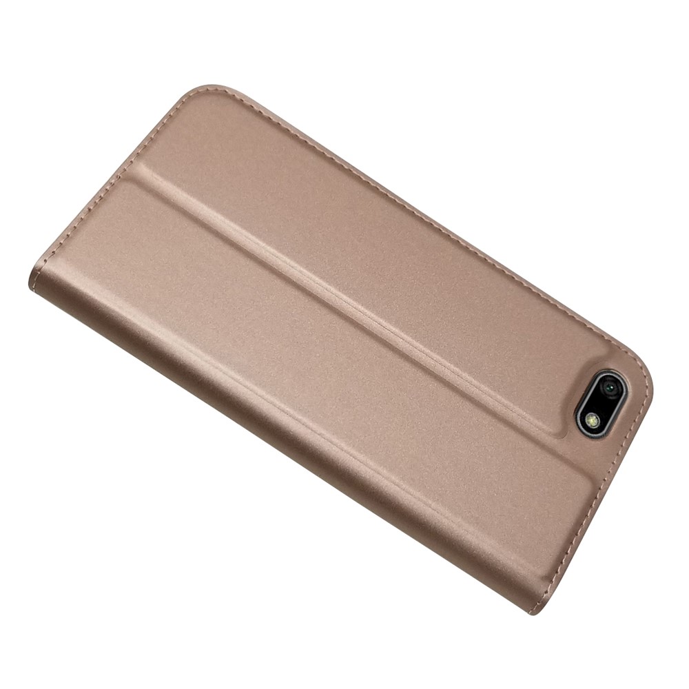 Auto-absorbed Stand Leather Card Holder Phone Cover for Huawei Y5 (2018) / Y5 Prime (2018) / Honor 7s / Play 7 - Rose Gold-4