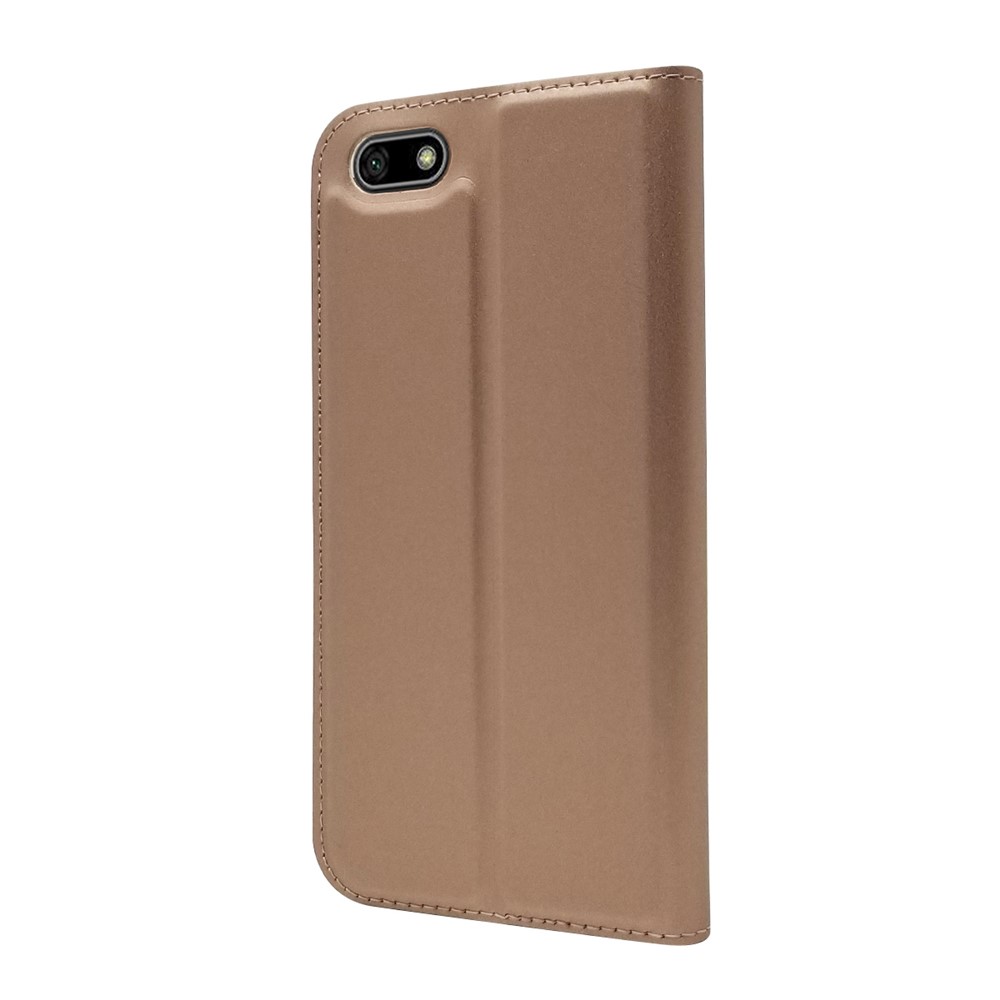 Auto-absorbed Stand Leather Card Holder Phone Cover for Huawei Y5 (2018) / Y5 Prime (2018) / Honor 7s / Play 7 - Rose Gold-8