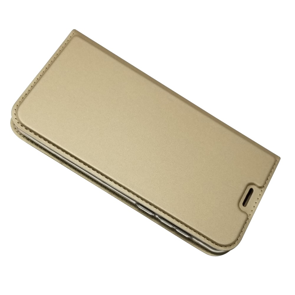 Auto-absorbed Stand Leather Card Holder Mobile Casing for Huawei Y5 (2018) / Y5 Prime (2018) / Honor 7s / Play 7 - Gold-3