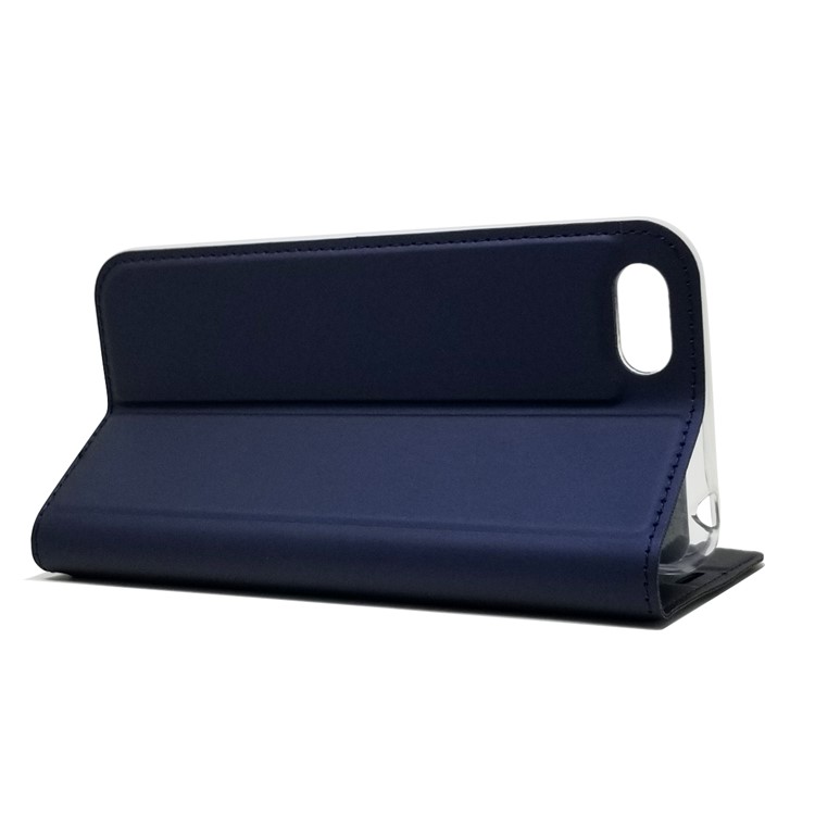 Auto-absorbed Stand Leather Card Holder Protective Shell for Huawei Y5 (2018) / Y5 Prime (2018) / Honor 7s / Play 7 - Dark Blue-6