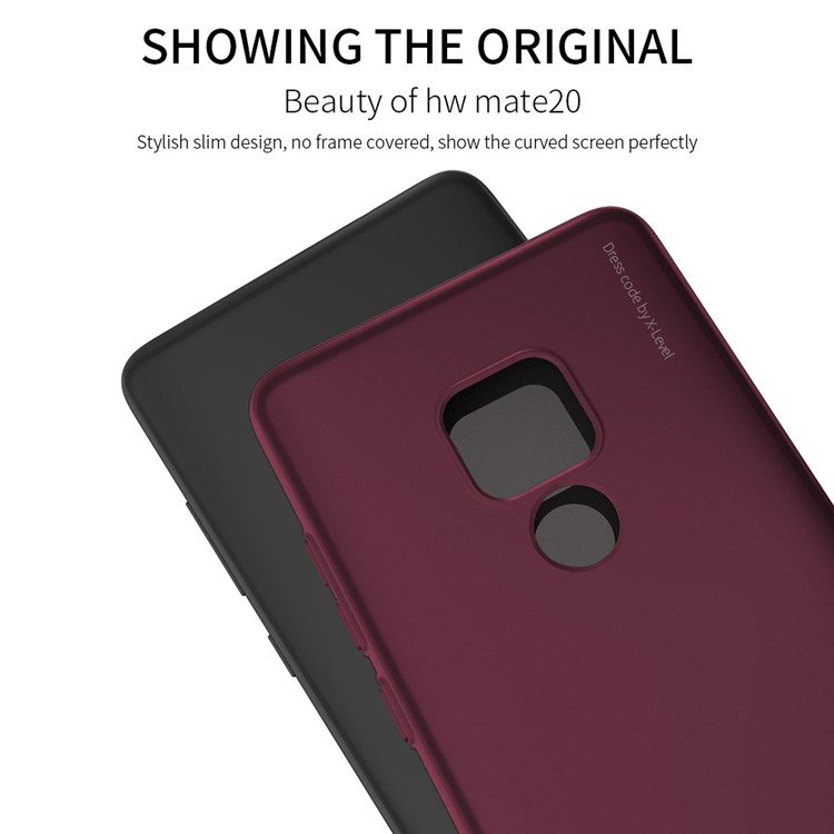 X-LEVEL Knight Series Frosted PC Hard Phone Shell for Huawei Mate 20 - Wine Red-5